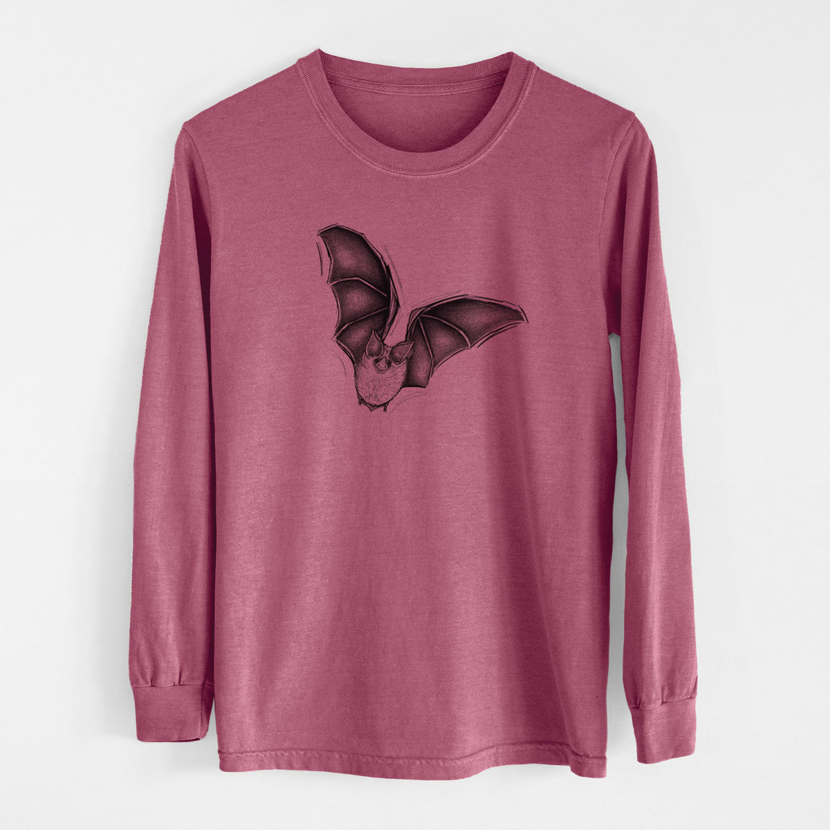 Macrotus californicus - California Leaf-nosed Bat - Men&#39;s Heavyweight 100% Cotton Long Sleeve