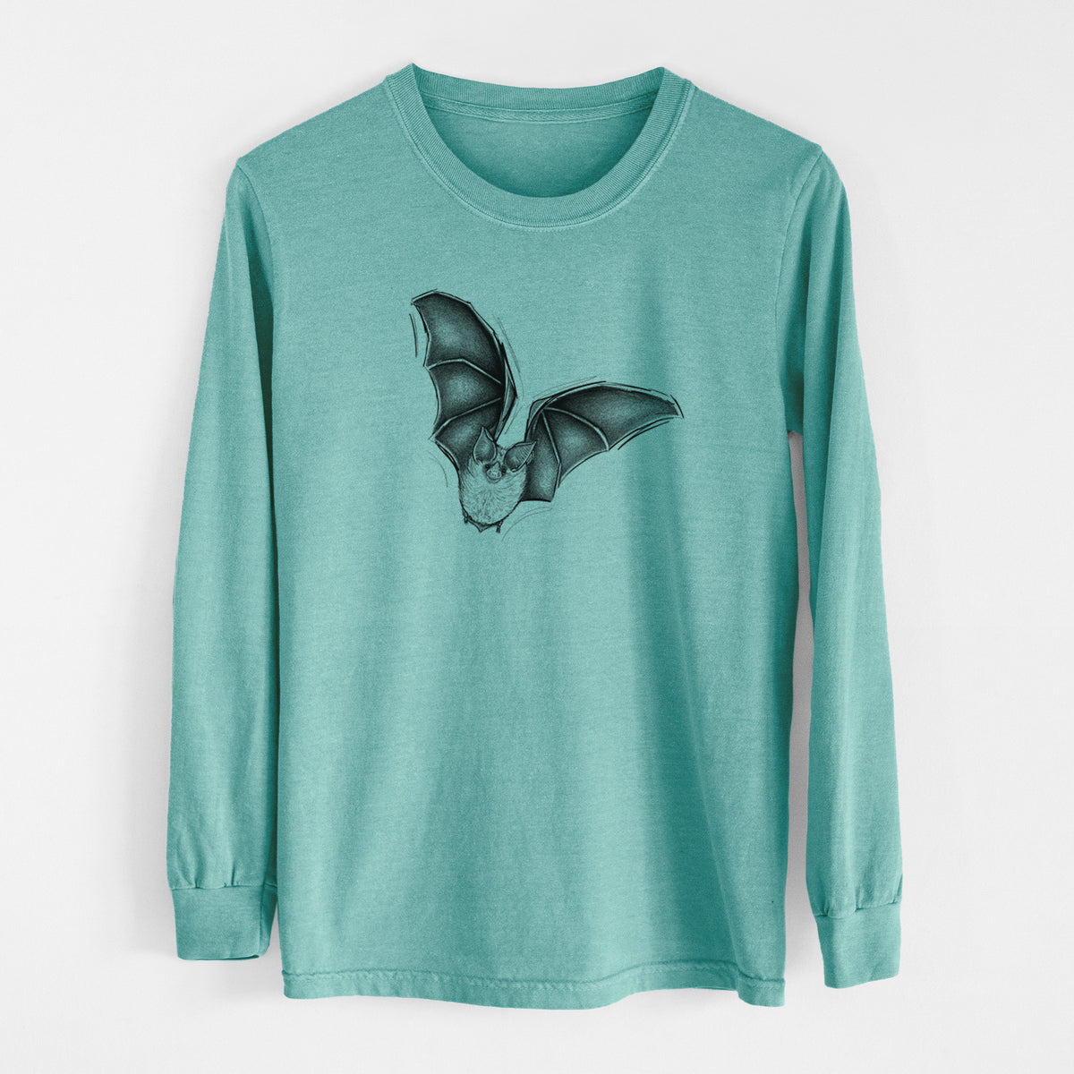 Macrotus californicus - California Leaf-nosed Bat - Men&#39;s Heavyweight 100% Cotton Long Sleeve