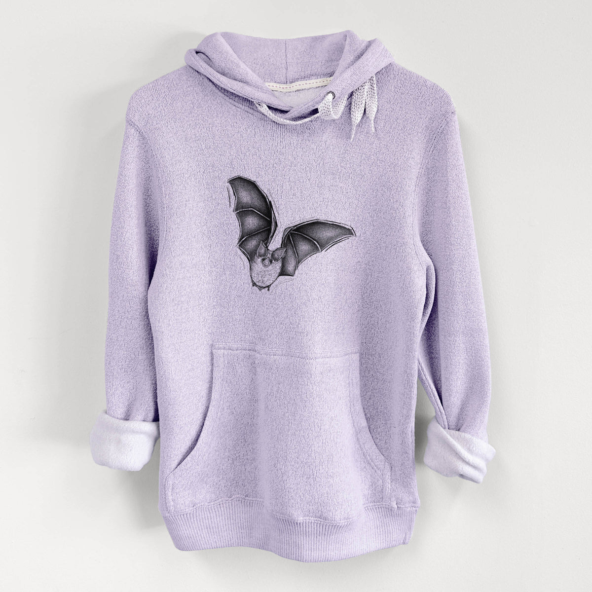 Macrotus californicus - California Leaf-nosed Bat - Knit Hoodie