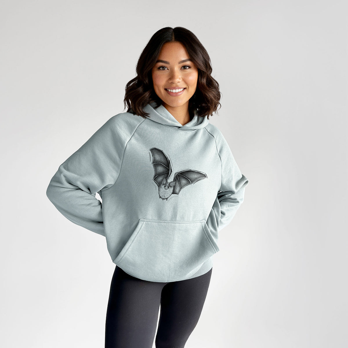 Macrotus californicus - California Leaf-nosed Bat - UltraLuxe Heavyweight French Terry Hoodie