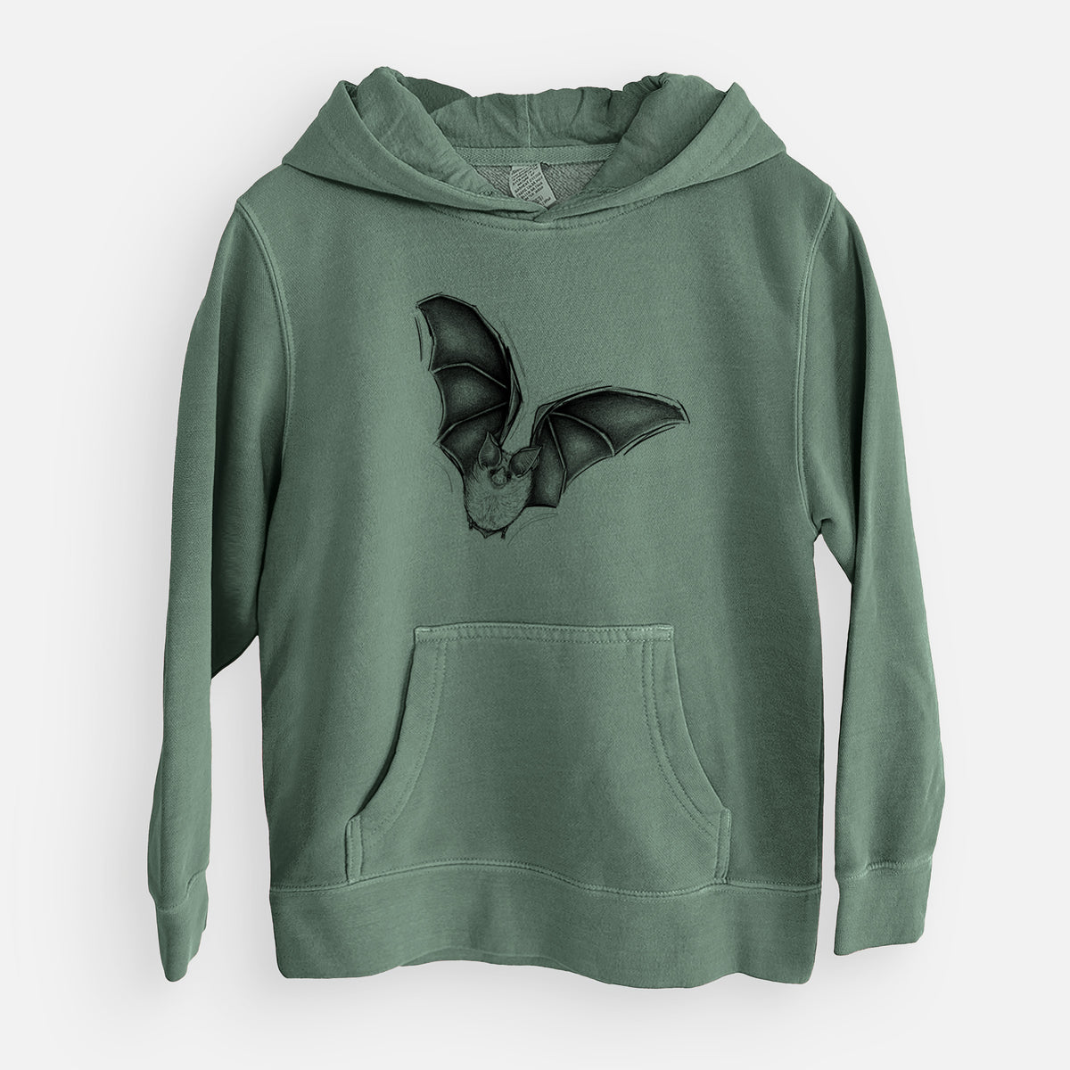 Macrotus californicus - California Leaf-nosed Bat - Youth Pigment Dyed Hoodie