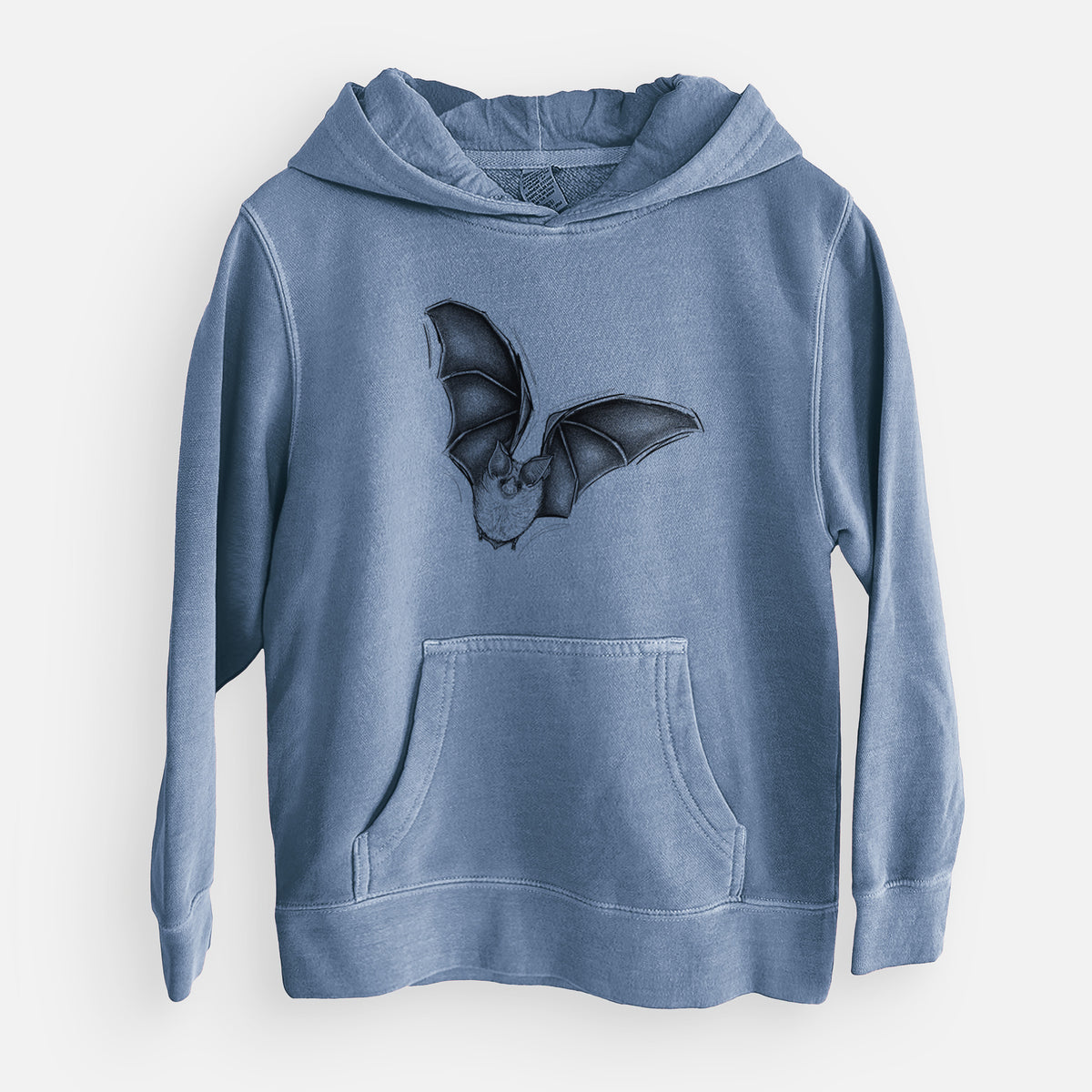 Macrotus californicus - California Leaf-nosed Bat - Youth Pigment Dyed Hoodie