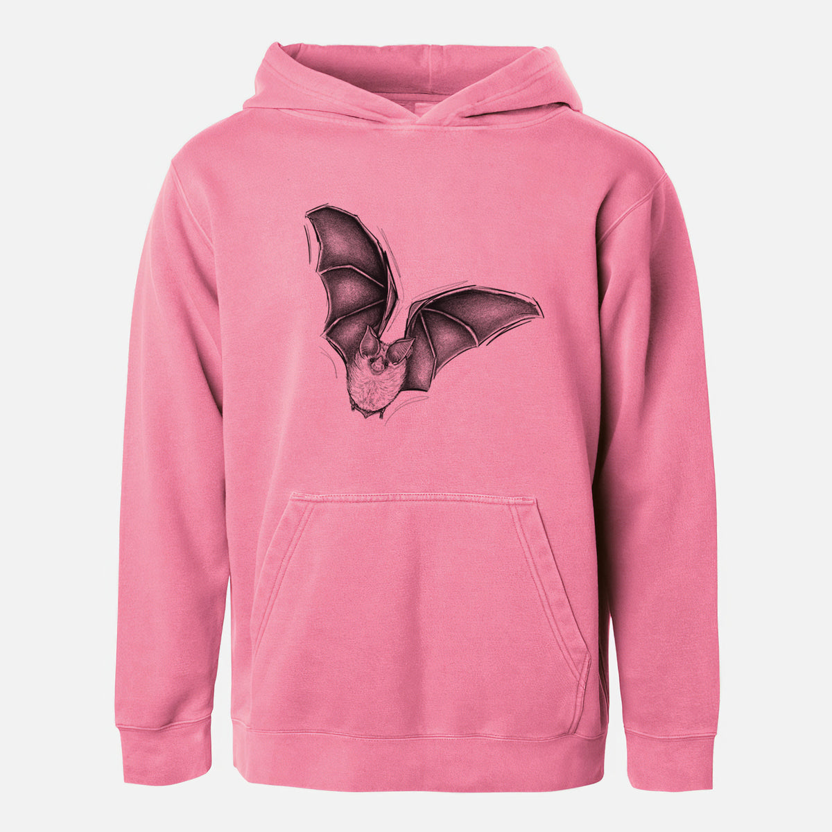 Macrotus californicus - California Leaf-nosed Bat - Youth Pigment Dyed Hoodie