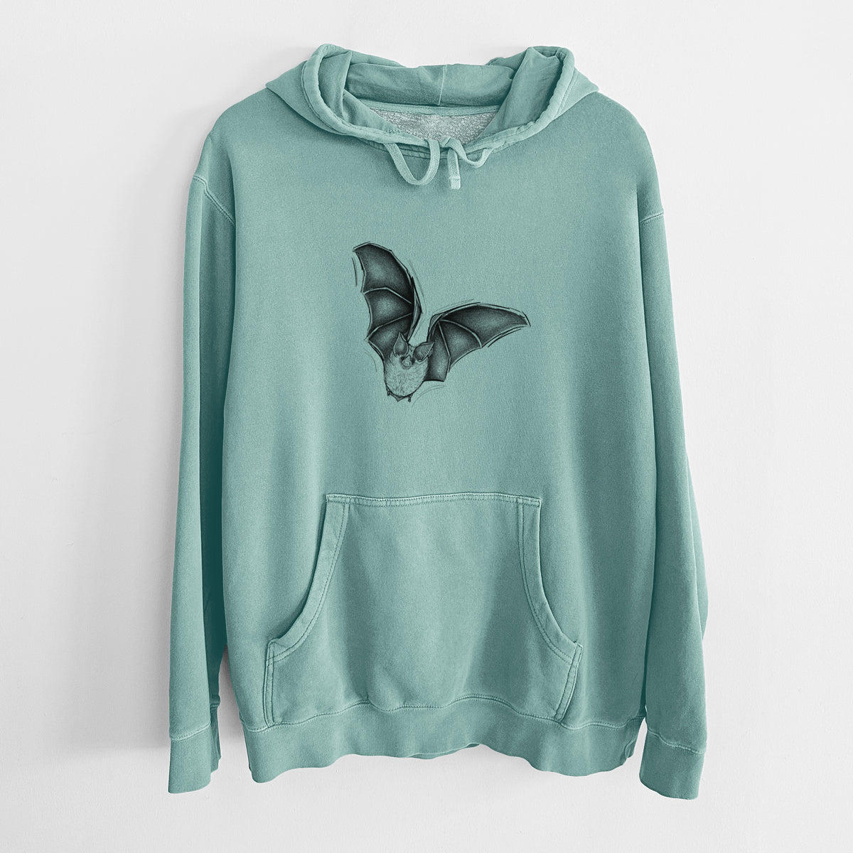 Macrotus californicus - California Leaf-nosed Bat - Unisex Pigment Dyed Hoodie