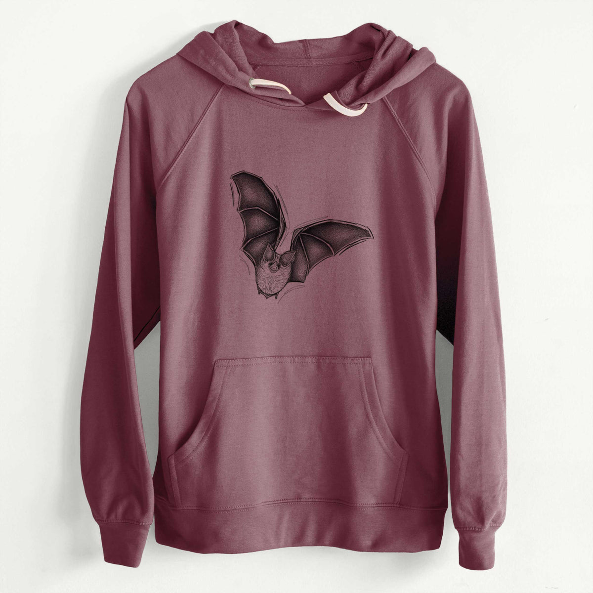 CLEARANCE - Macrotus californicus - California Leaf-nosed Bat  - Unisex Slim Fit Loopback Terry Hoodie