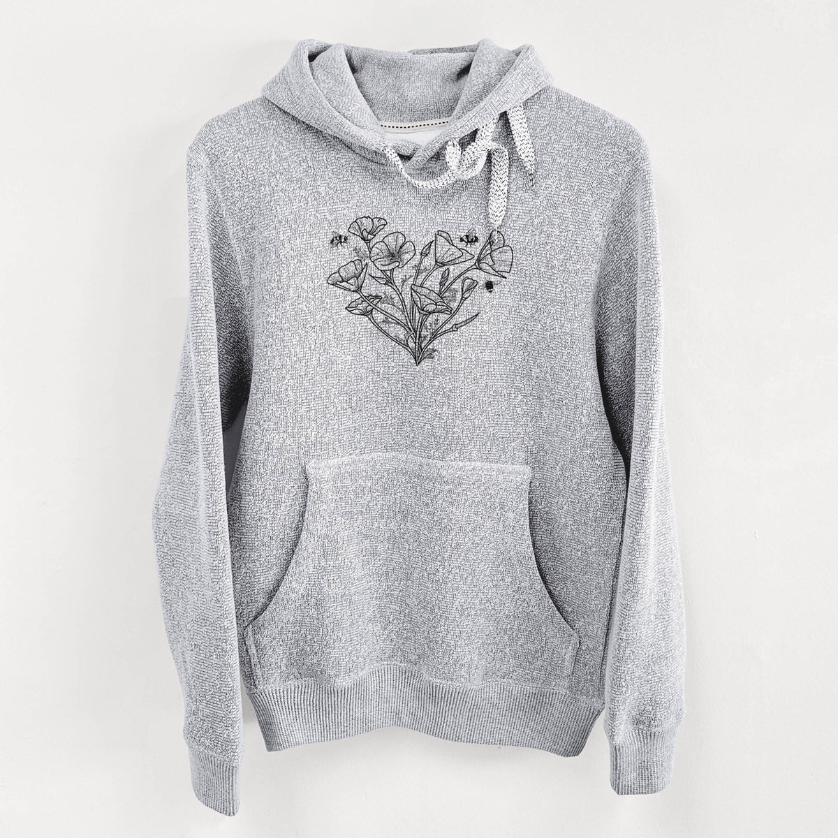 California Poppy Heart - Knit Hoodie