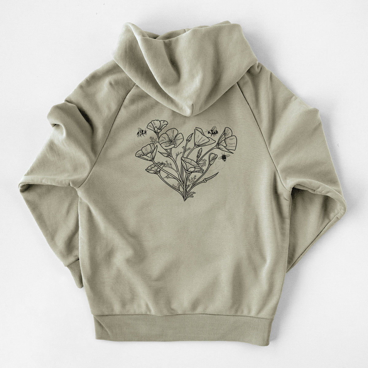 California Poppy Heart - UltraLuxe Heavyweight French Terry Hoodie