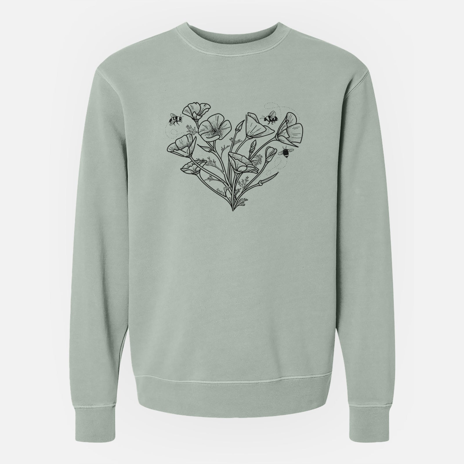 California Poppy Heart Clothing | Poppy Flower Shirts and