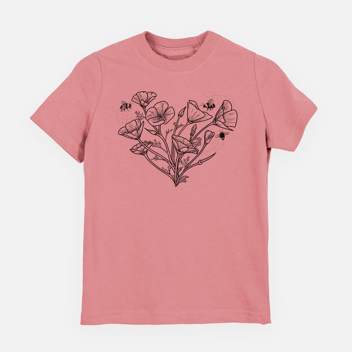 California Poppy Heart - Youth Shirt