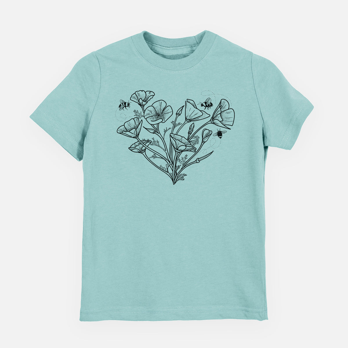 California Poppy Heart - Youth Shirt