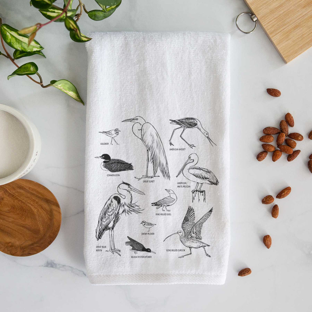 California Shorebirds Premium Decorative Hand Towel