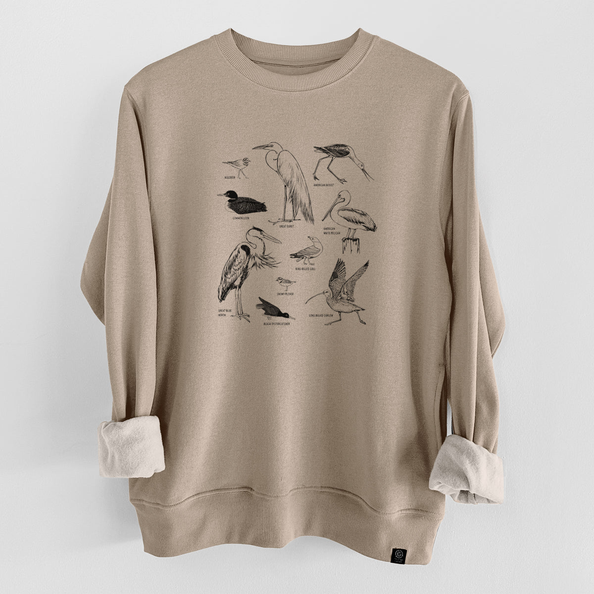 California Shorebirds  - Unisex Reclaimed Crewneck Sweatshirt