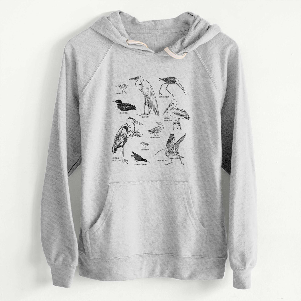 CLEARANCE - California Shorebirds  - Unisex Slim Fit Loopback Terry Hoodie