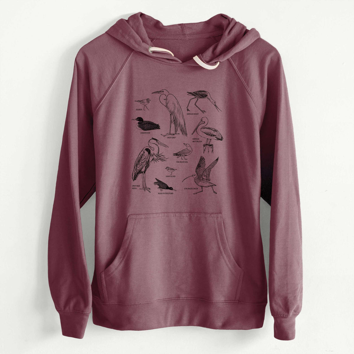 CLEARANCE - California Shorebirds  - Unisex Slim Fit Loopback Terry Hoodie