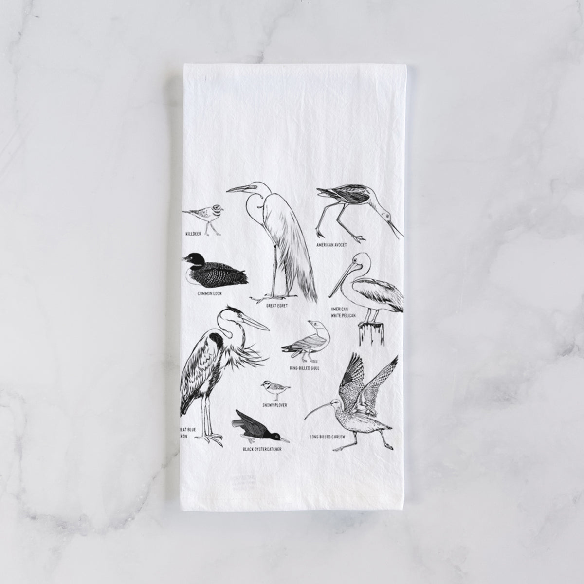 California Shorebirds Tea Towel
