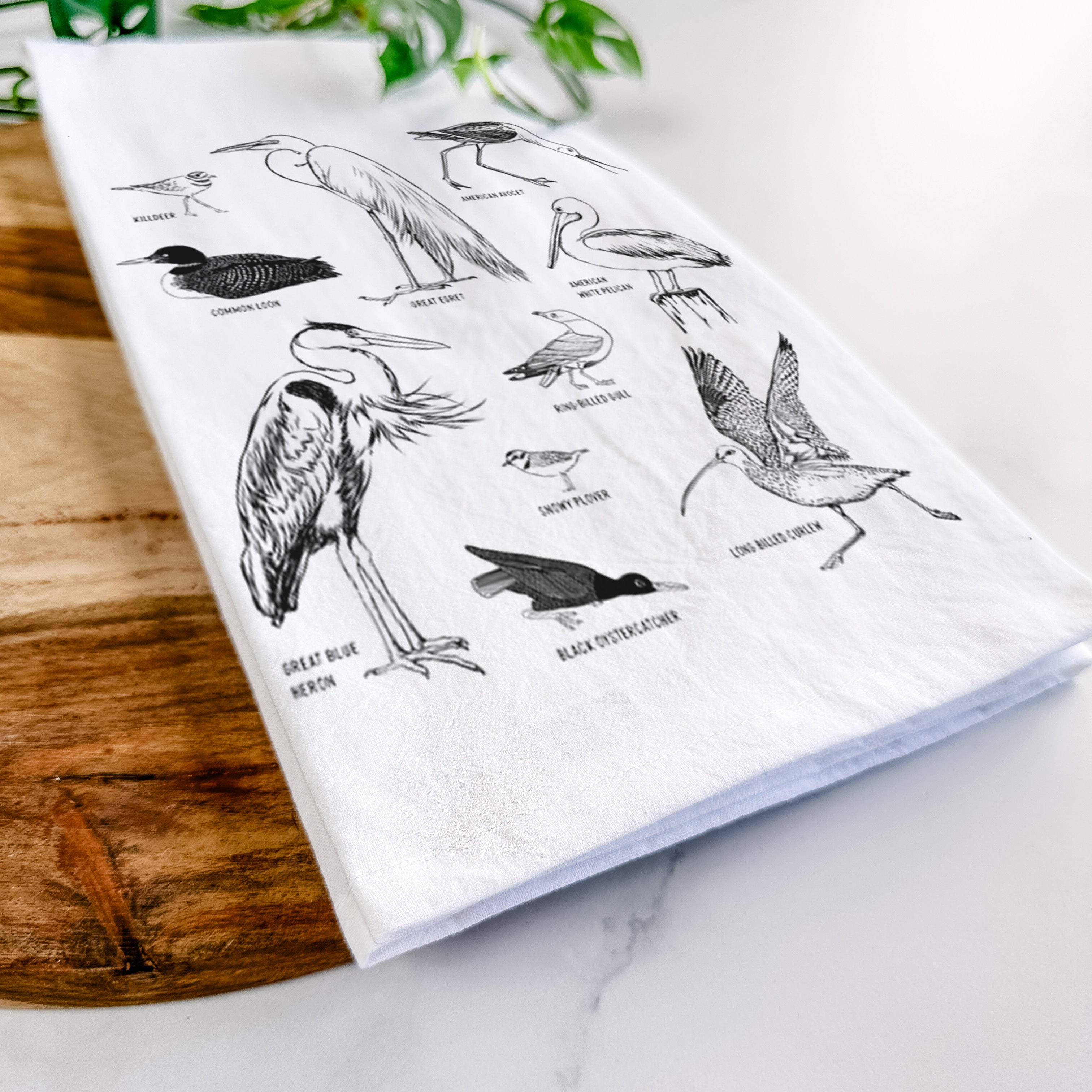 California Shorebirds Tea Towel