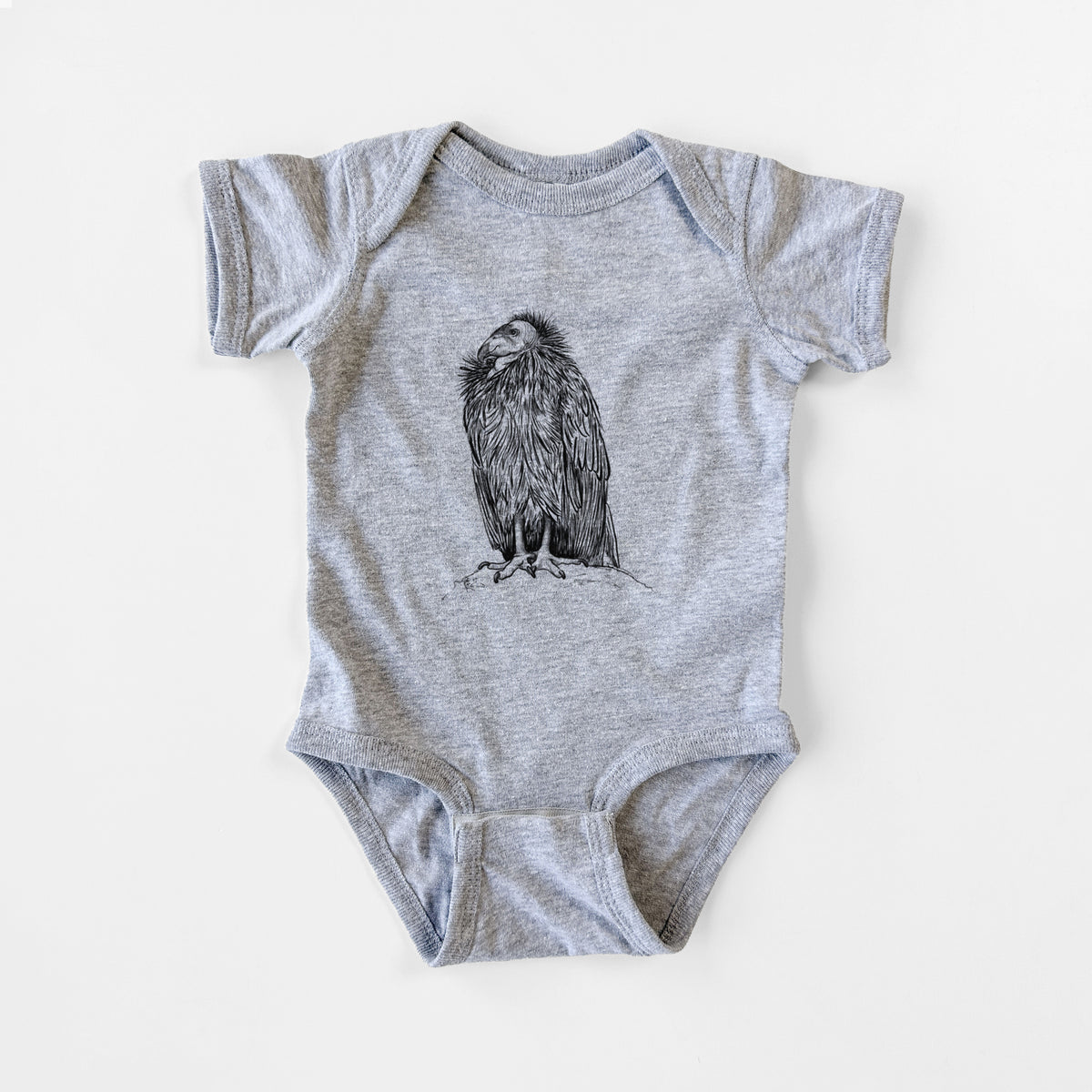 California Condor - Gymnogyps californianus - Baby Fine Jersey Bodysuit