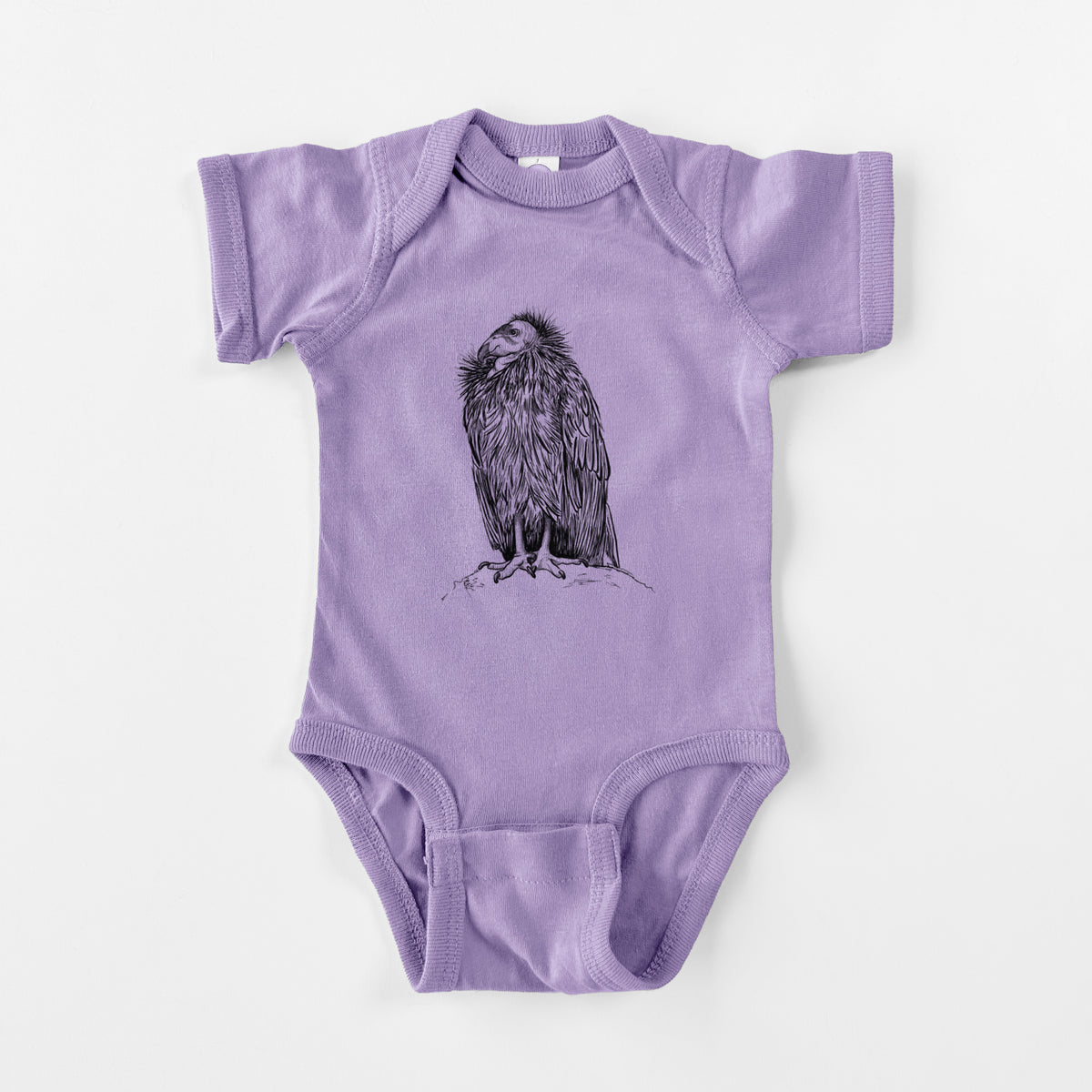 California Condor - Gymnogyps californianus - Baby Fine Jersey Bodysuit
