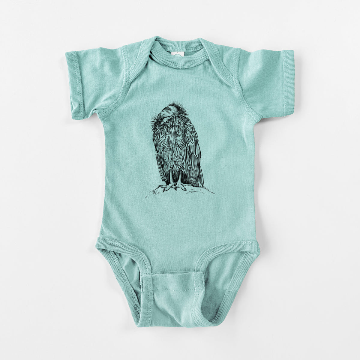 California Condor - Gymnogyps californianus - Baby Fine Jersey Bodysuit
