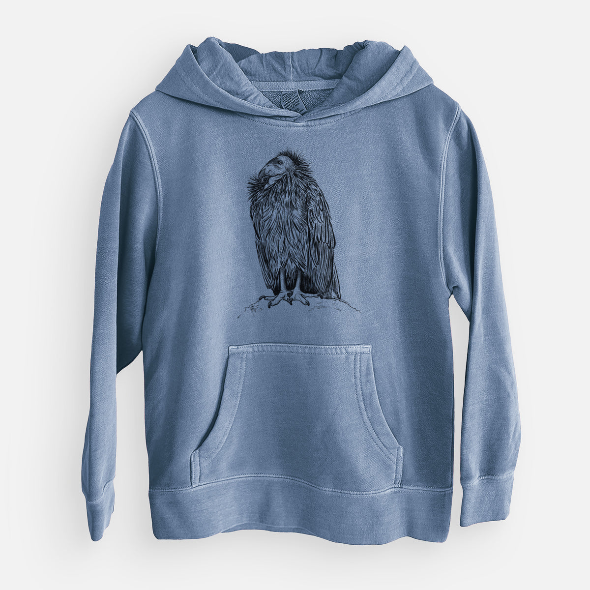 California Condor - Gymnogyps californianus - Youth Pigment Dyed Hoodie