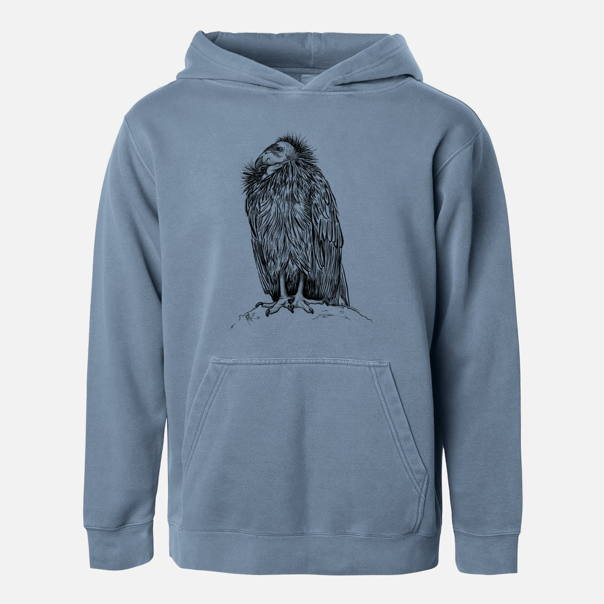 California Condor - Gymnogyps californianus - Youth Pigment Dyed Hoodie