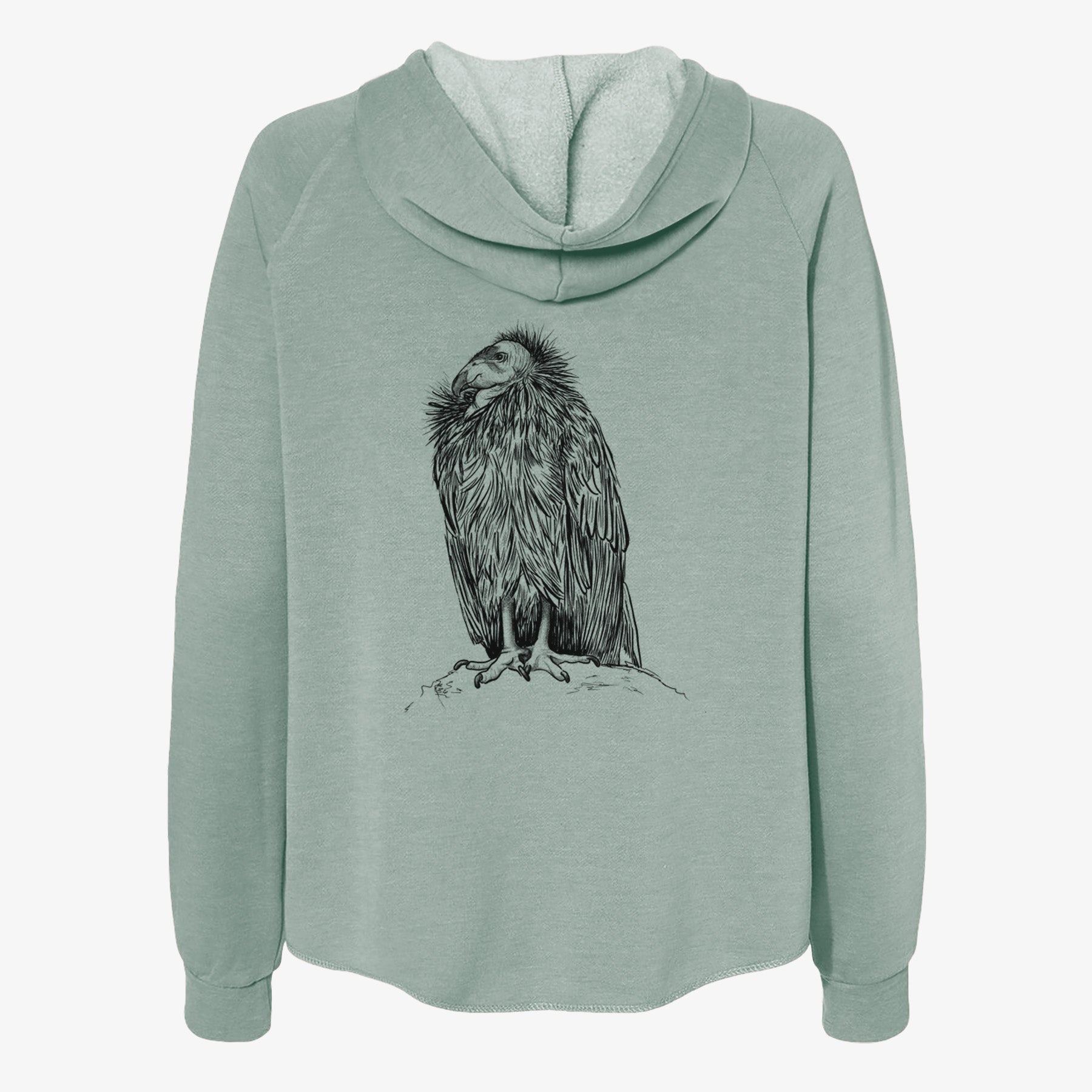 California Condor - Gymnogyps californianus - Women's Cali Wave Zip-Up Sweatshirt