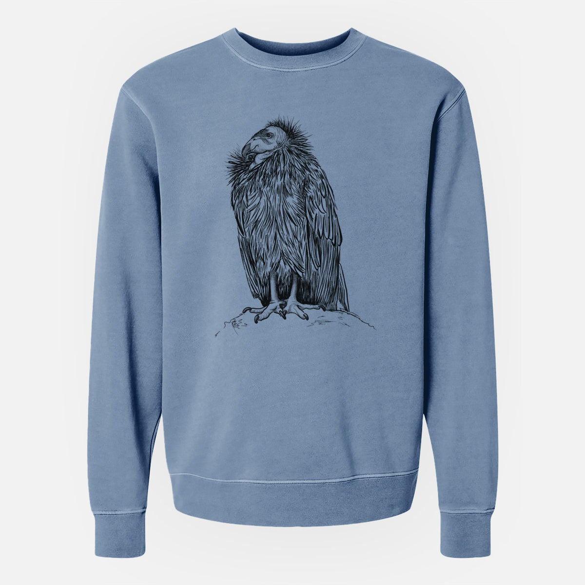 California Condor - Gymnogyps californianus - Unisex Pigment Dyed Crew Sweatshirt