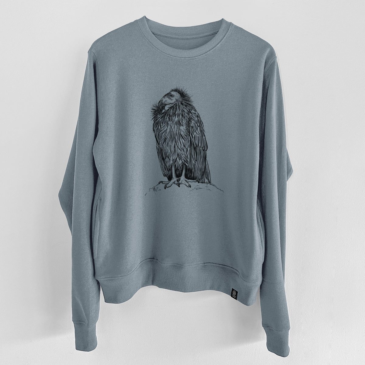 California Condor - Gymnogyps californianus  - Unisex Reclaimed Crewneck Sweatshirt