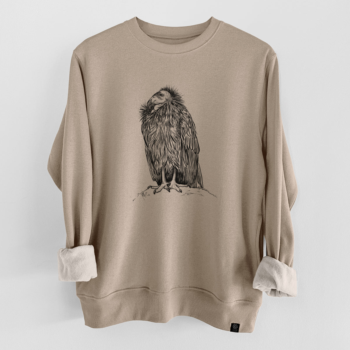 California Condor - Gymnogyps californianus  - Unisex Reclaimed Crewneck Sweatshirt