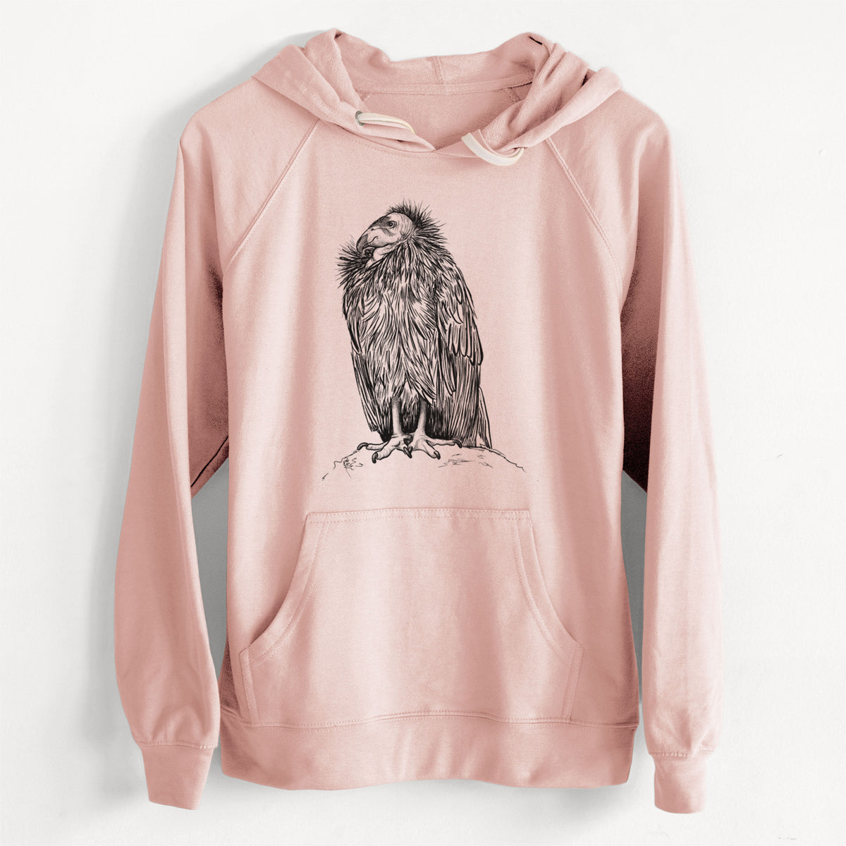 CLEARANCE - California Condor - Gymnogyps californianus  - Unisex Slim Fit Loopback Terry Hoodie