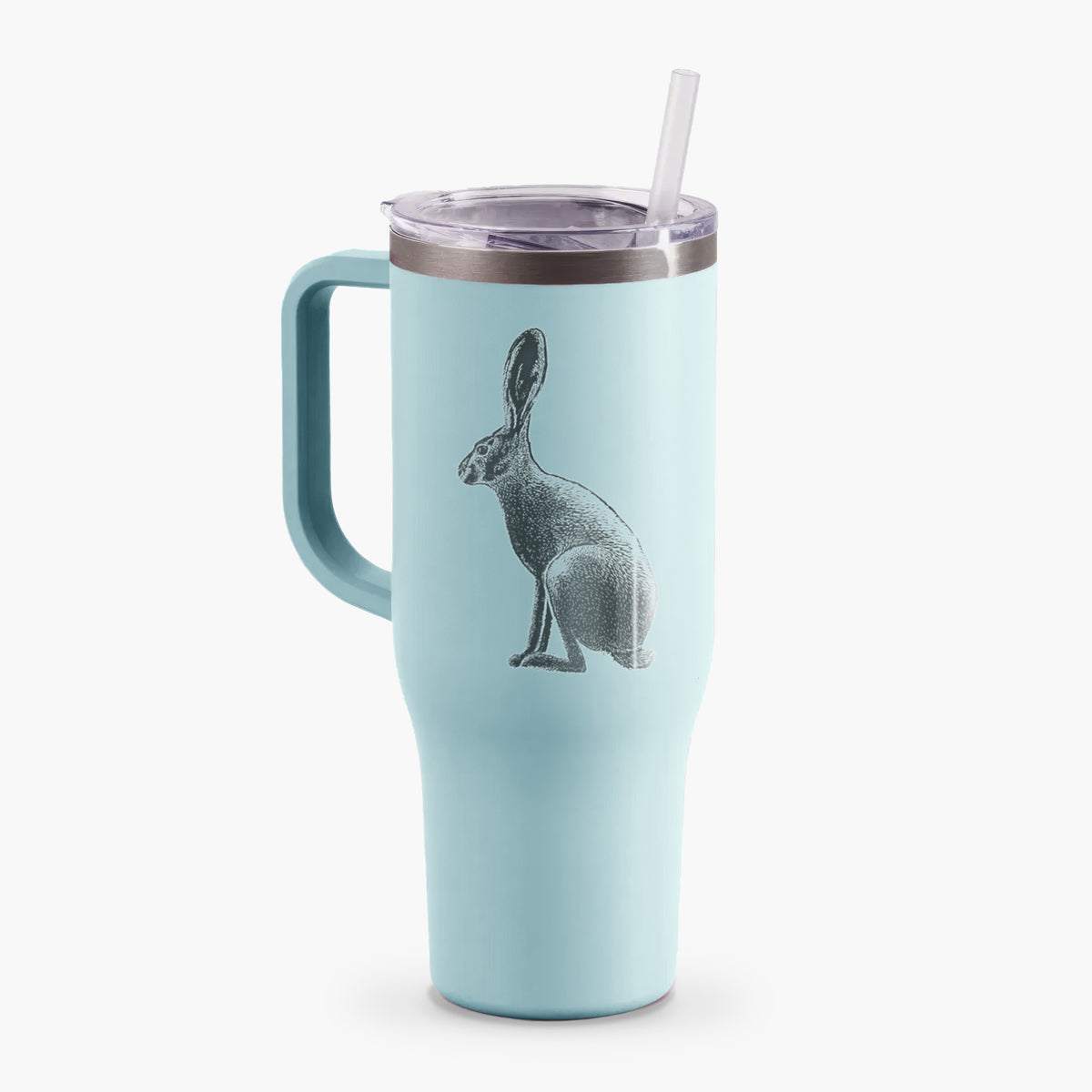 Wild California Hare - Black-tailed Jackrabbit - 40oz Tumbler with Handle