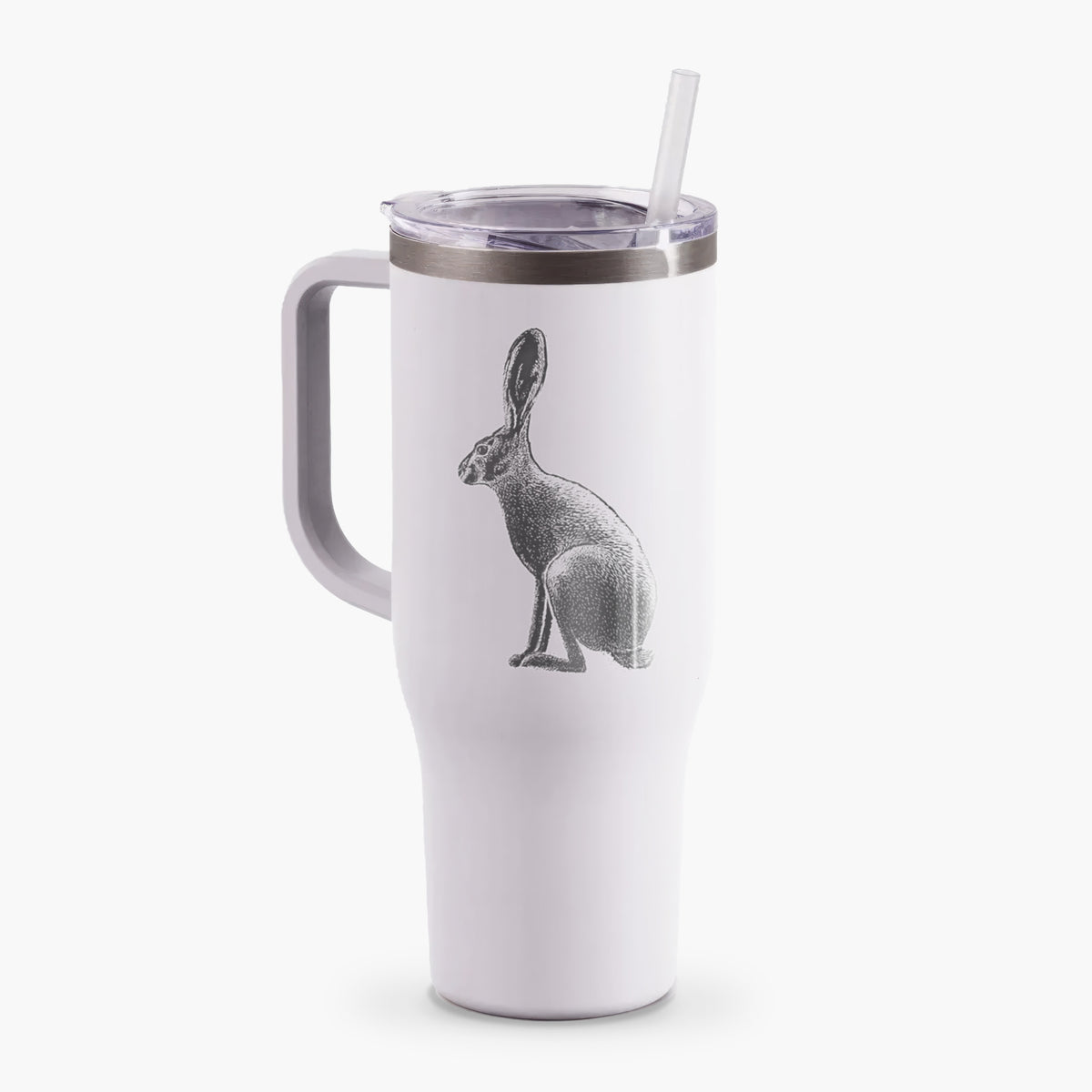 Wild California Hare - Black-tailed Jackrabbit - 40oz Tumbler with Handle