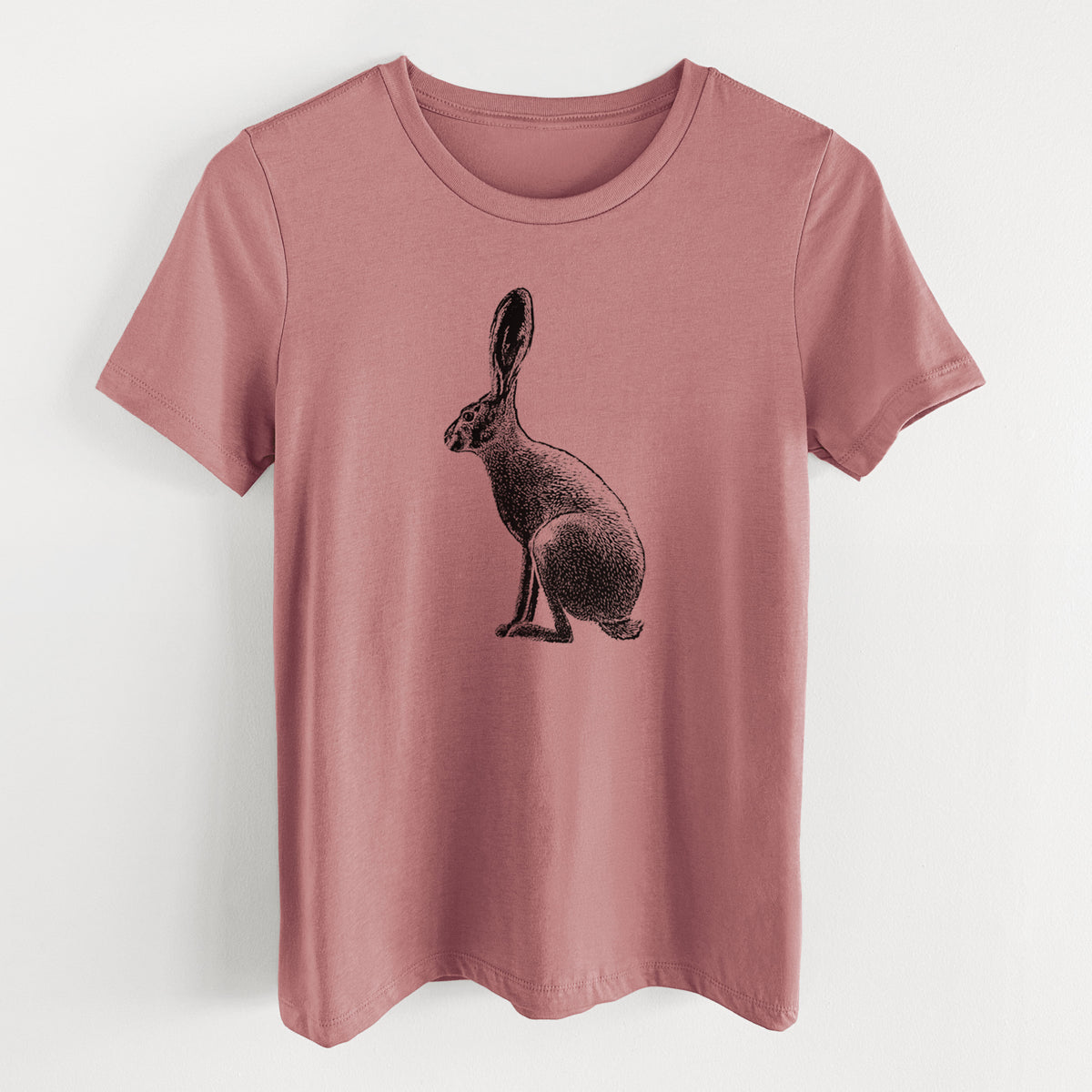 Wild California Hare - Black-tailed Jackrabbit - Women&#39;s Lightweight Relaxed Fit 100% Cotton Crewneck