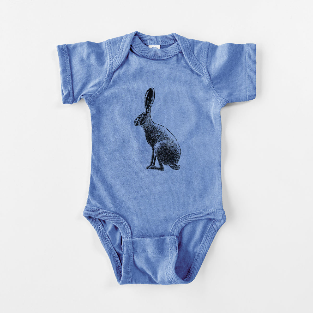 Wild California Hare - Black-tailed Jackrabbit - Baby Fine Jersey Bodysuit