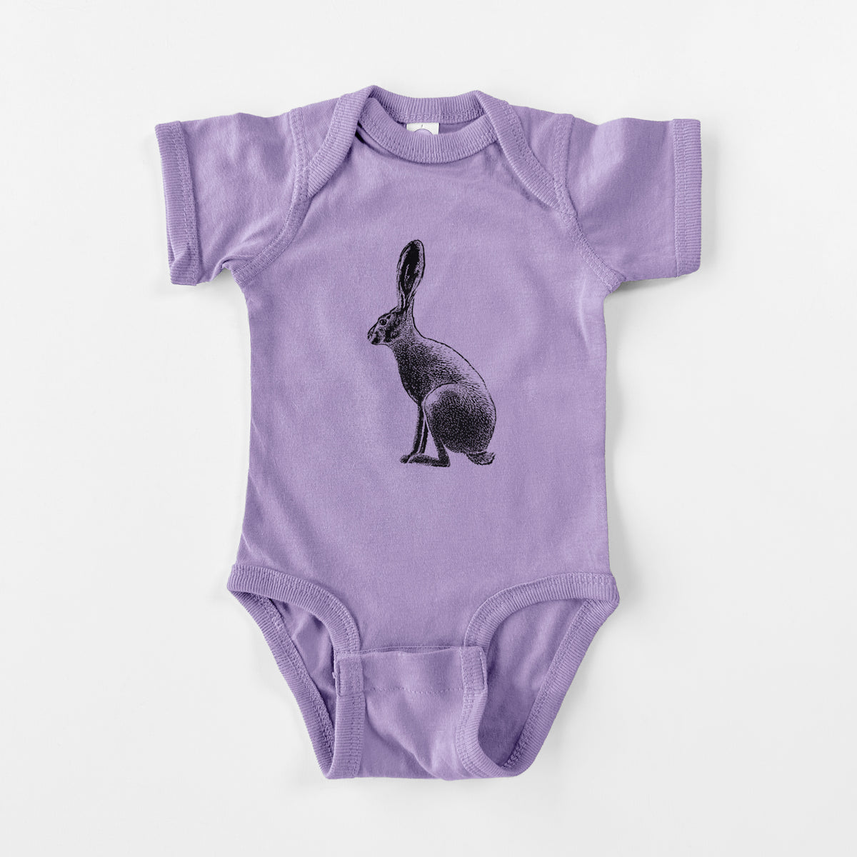 Wild California Hare - Black-tailed Jackrabbit - Baby Fine Jersey Bodysuit