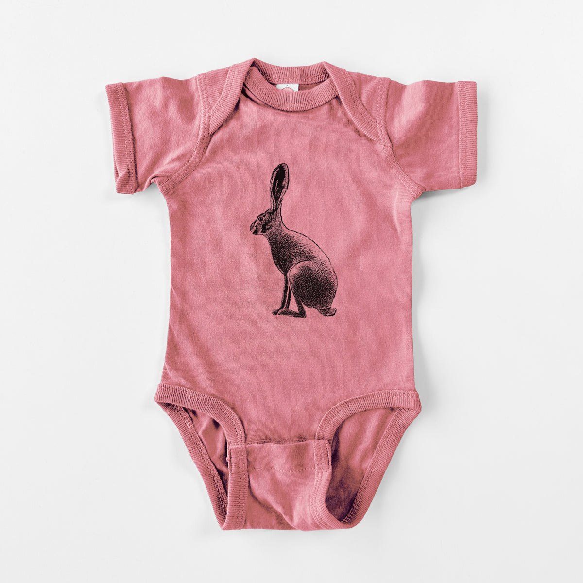 Wild California Hare - Black-tailed Jackrabbit - Baby Fine Jersey Bodysuit