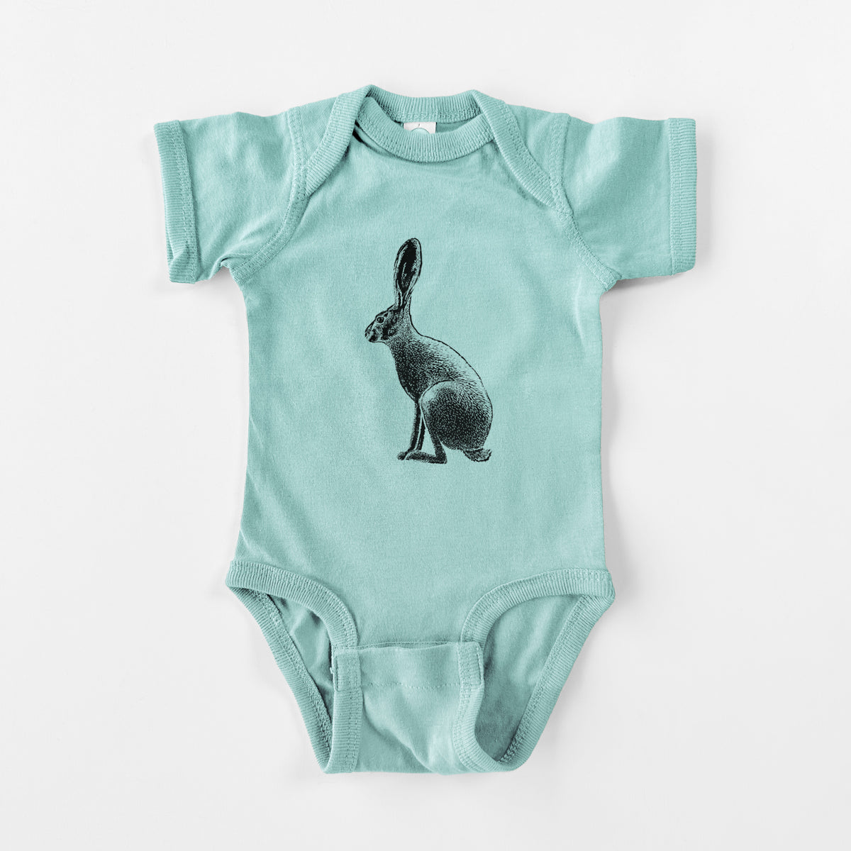 Wild California Hare - Black-tailed Jackrabbit - Baby Fine Jersey Bodysuit