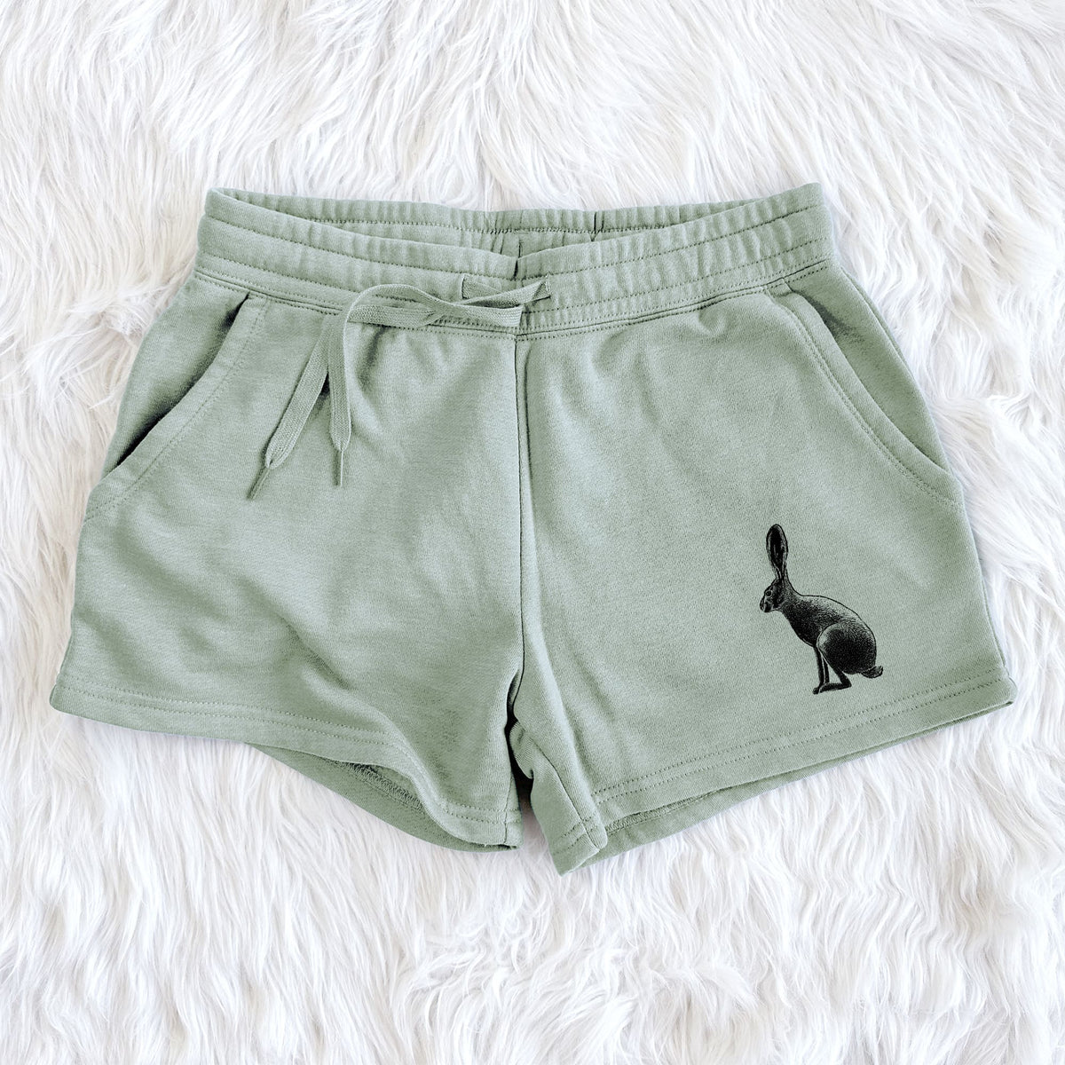 Wild California Hare - Black-tailed Jackrabbit - Women's Cali Wave Shorts