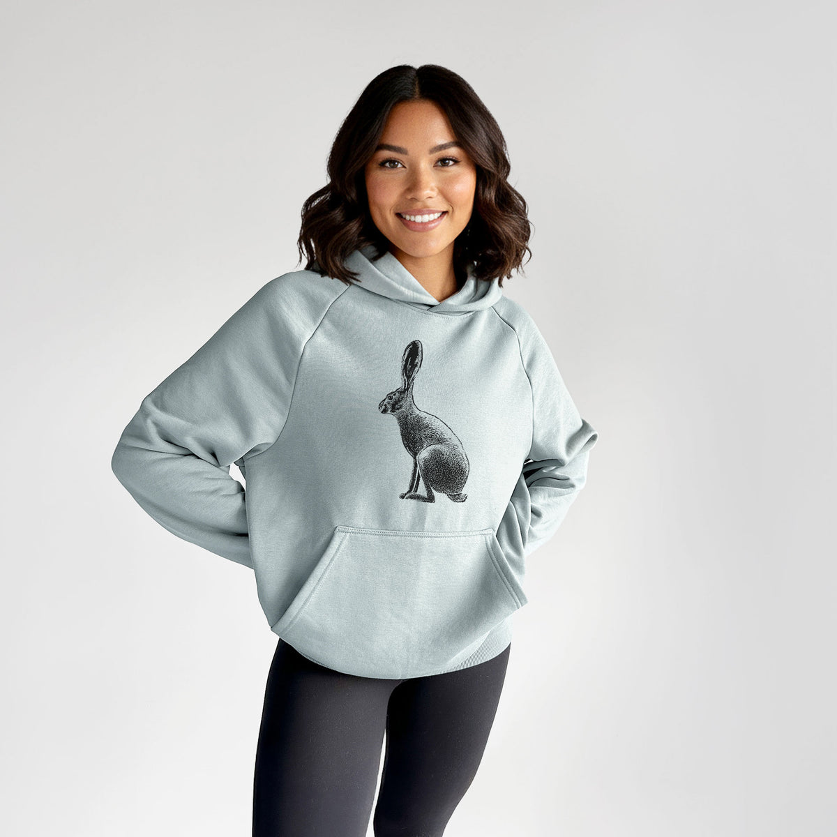 Wild California Hare - Black-tailed Jackrabbit - UltraLuxe Heavyweight French Terry Hoodie