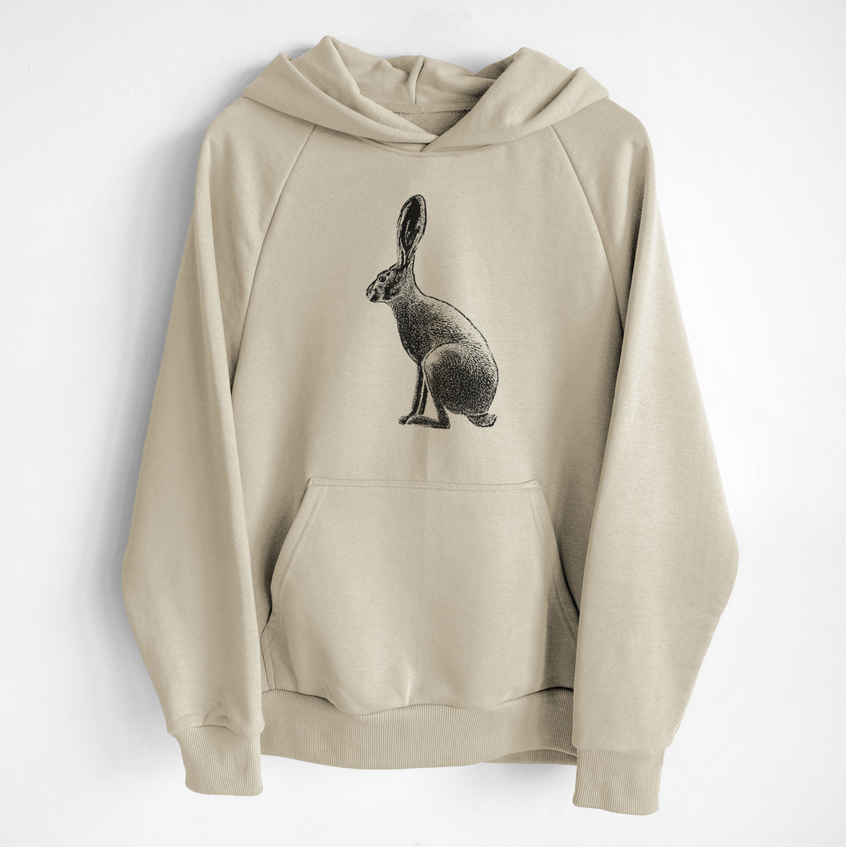Wild California Hare - Black-tailed Jackrabbit - UltraLuxe Heavyweight French Terry Hoodie