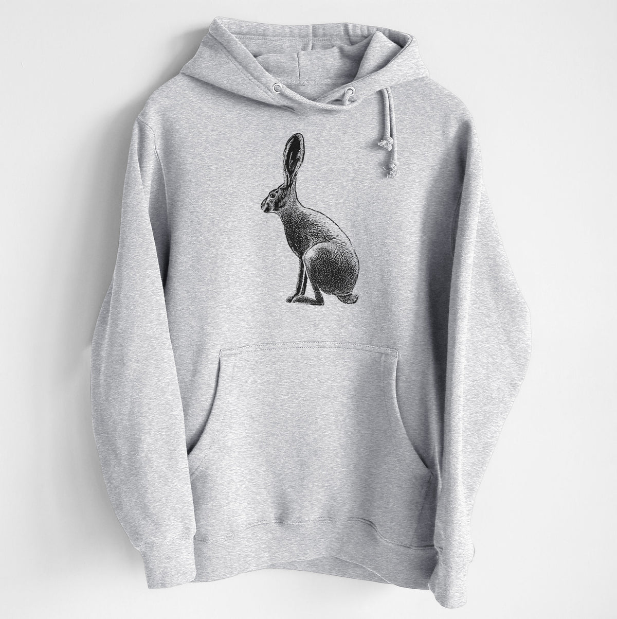 Wild California Hare - Black-tailed Jackrabbit - Heavyweight Fleece Hoodie