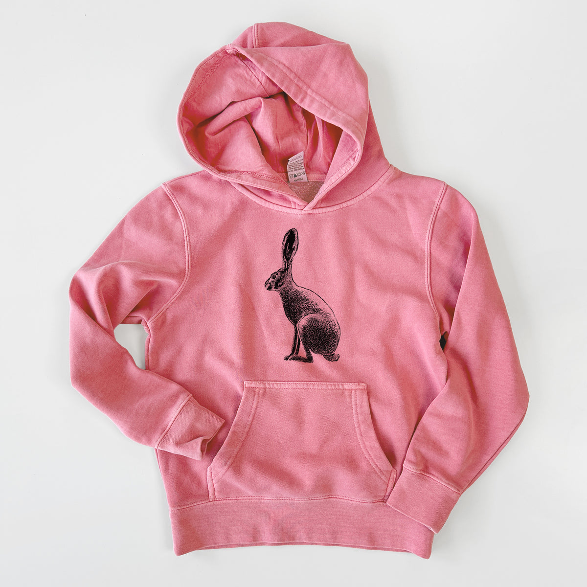 Wild California Hare - Black-tailed Jackrabbit - Youth Pigment Dyed Hoodie