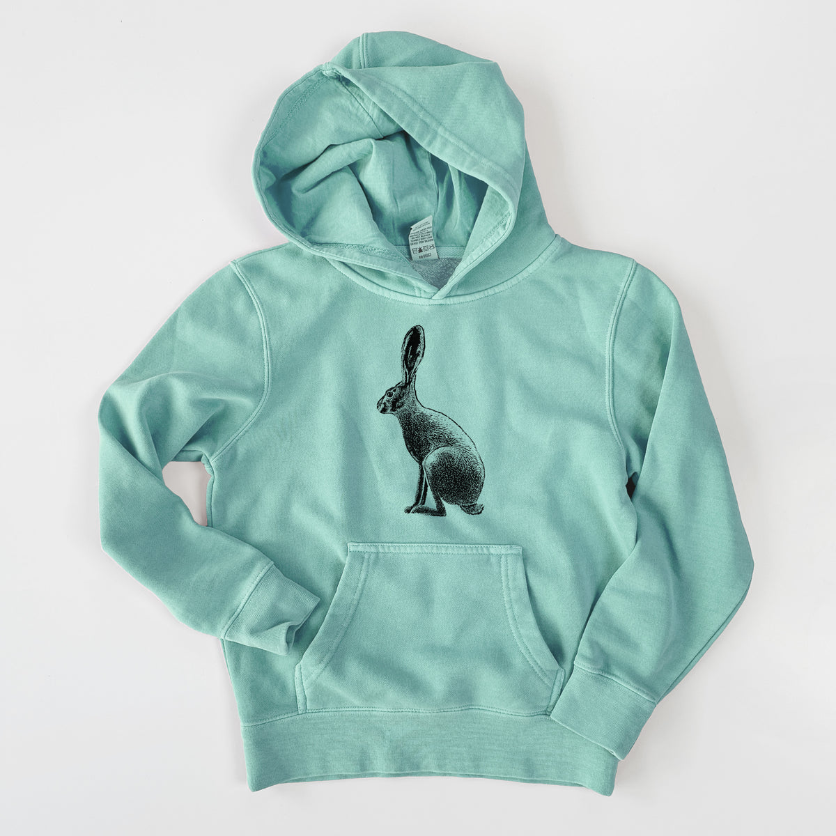 Wild California Hare - Black-tailed Jackrabbit - Youth Pigment Dyed Hoodie