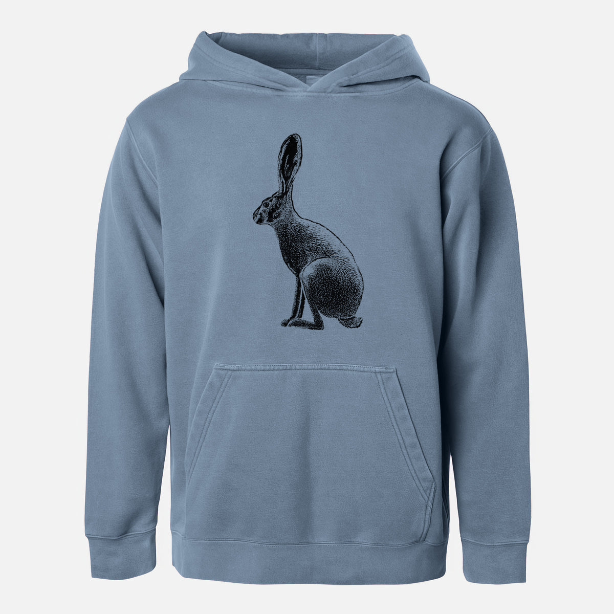 Wild California Hare - Black-tailed Jackrabbit - Youth Pigment Dyed Hoodie