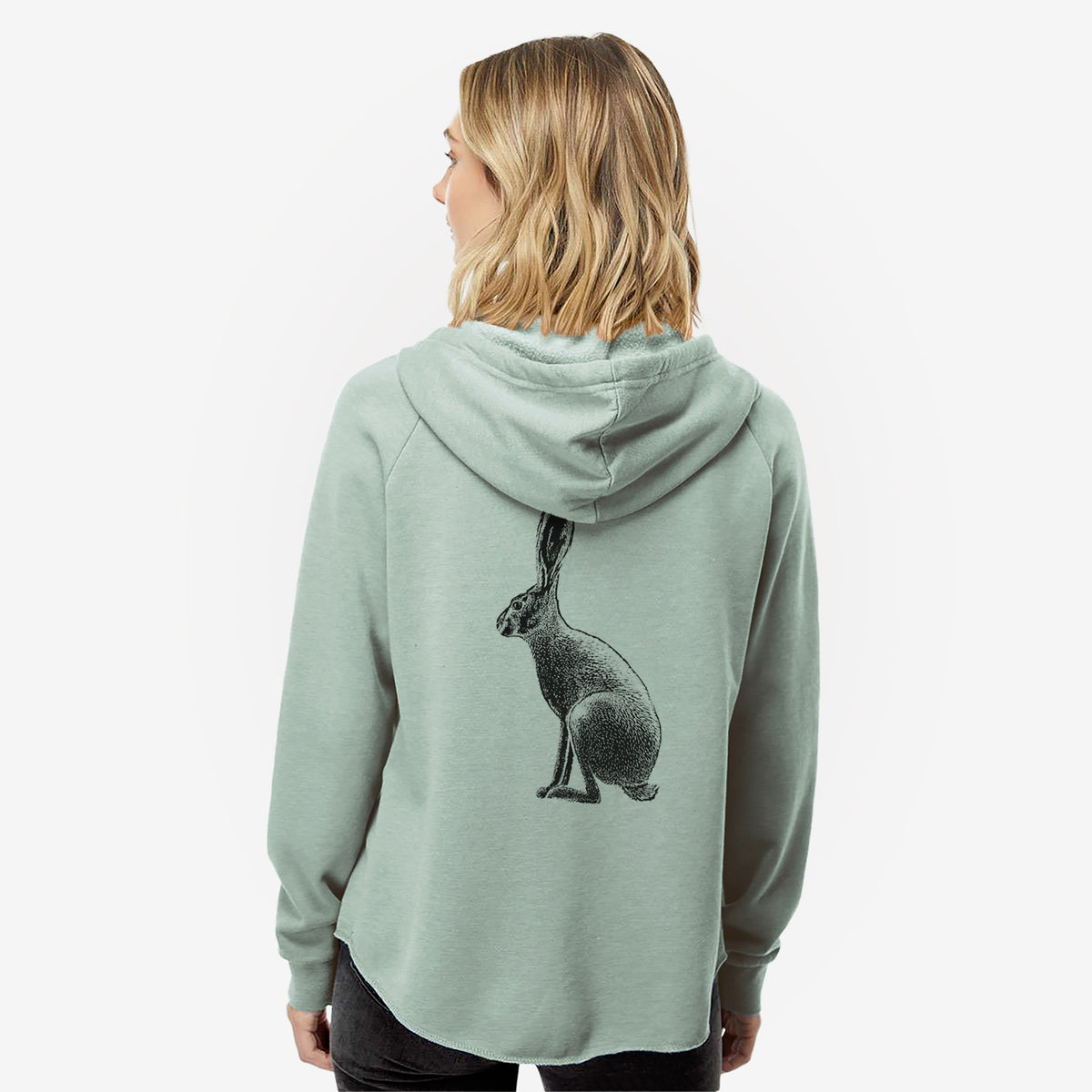 Wild California Hare - Black-tailed Jackrabbit - Women's Cali Wave Zip-Up Sweatshirt