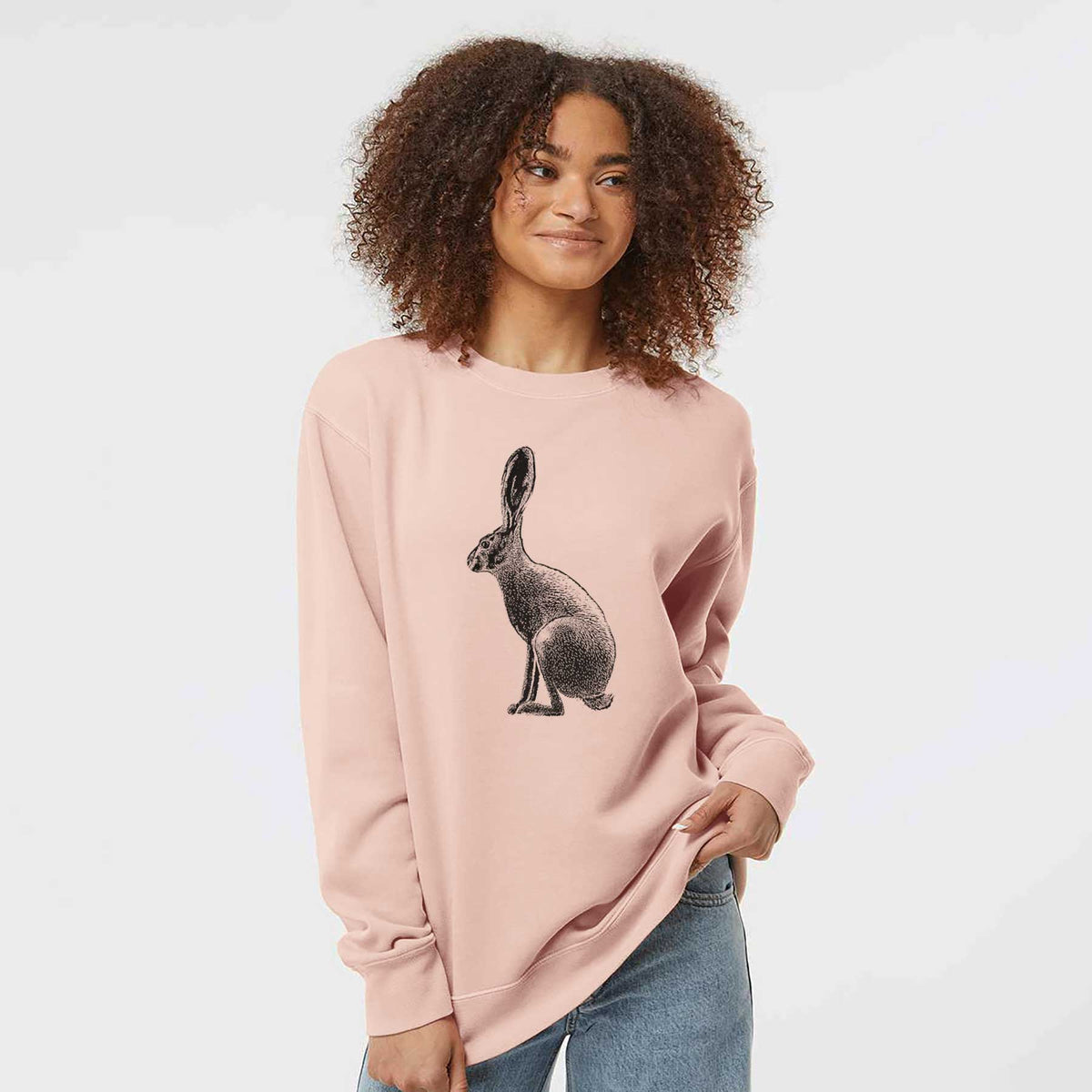 Wild California Hare - Black-tailed Jackrabbit - Unisex Pigment Dyed Crew Sweatshirt