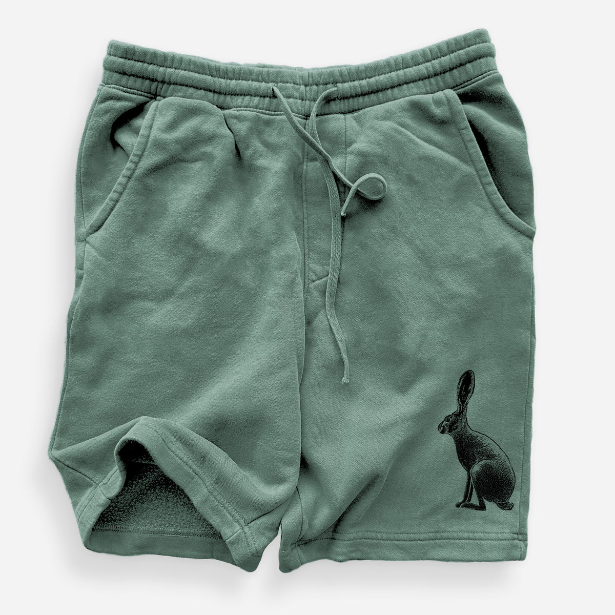 Wild California Hare - Black-tailed Jackrabbit - Unisex Pigment Dyed Shorts