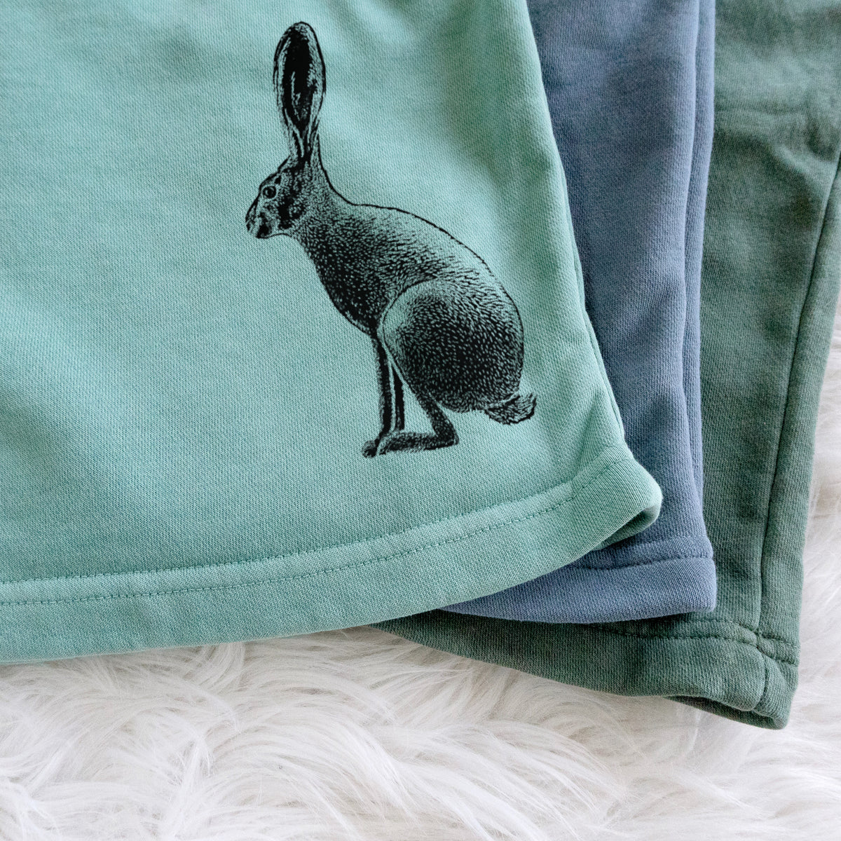 Wild California Hare - Black-tailed Jackrabbit - Unisex Pigment Dyed Shorts