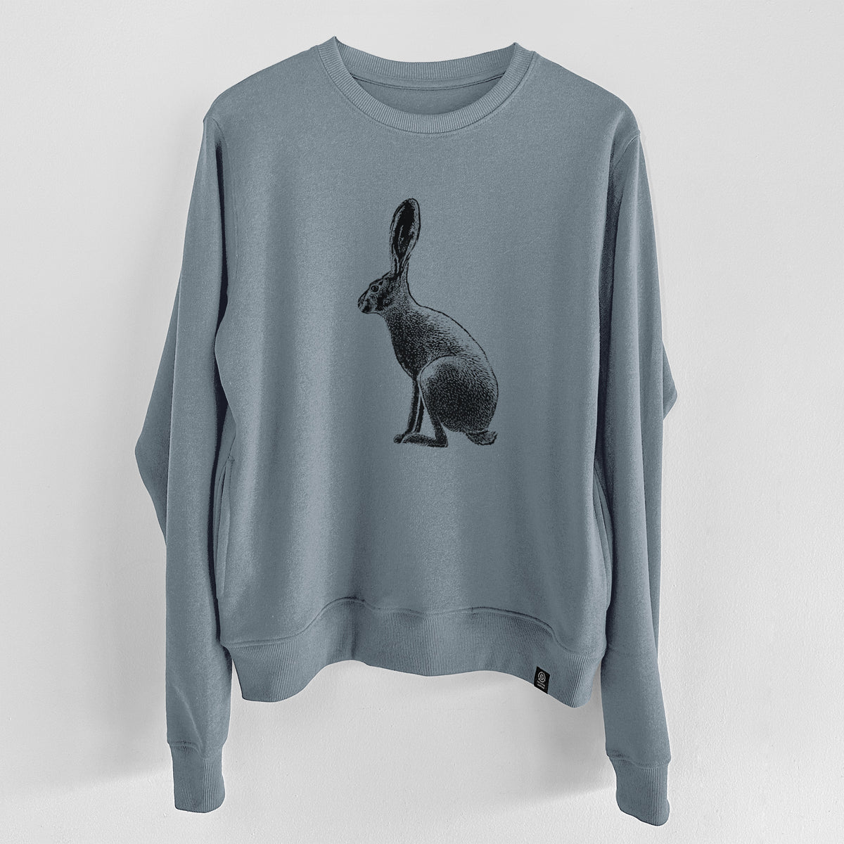 Wild California Hare - Black-tailed Jackrabbit  - Unisex Reclaimed Crewneck Sweatshirt