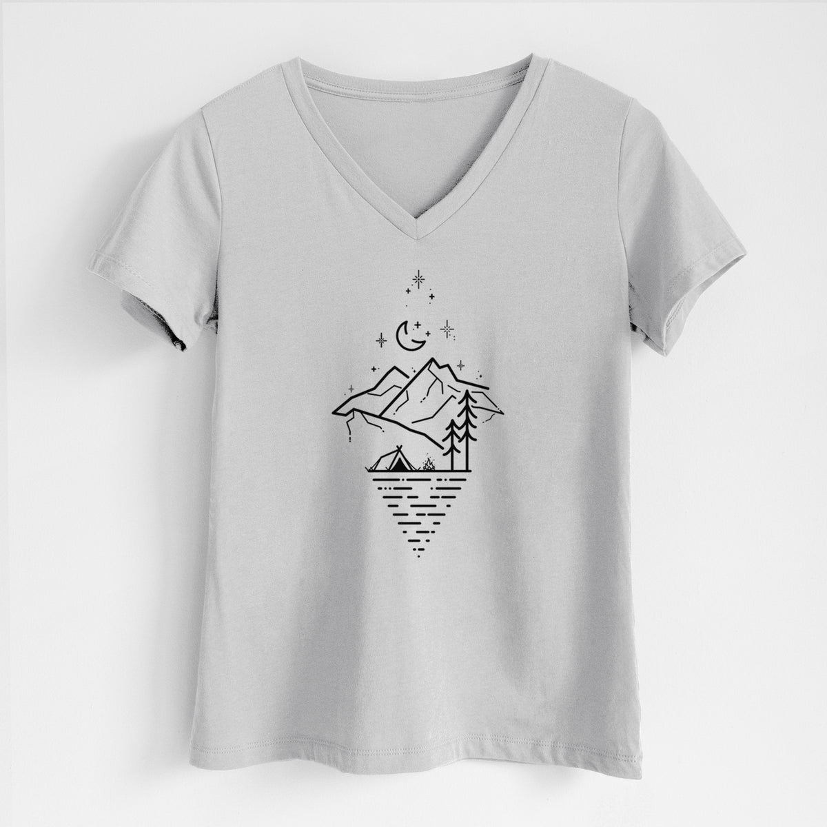 Camp Diamond - Women&#39;s Lightweight Relaxed Fit 100% Cotton V-neck